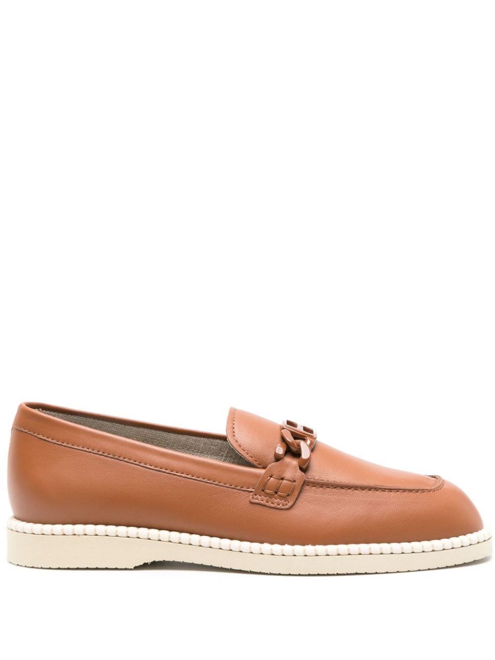 Hogan logo-buckle leather loafers - Brown von Hogan