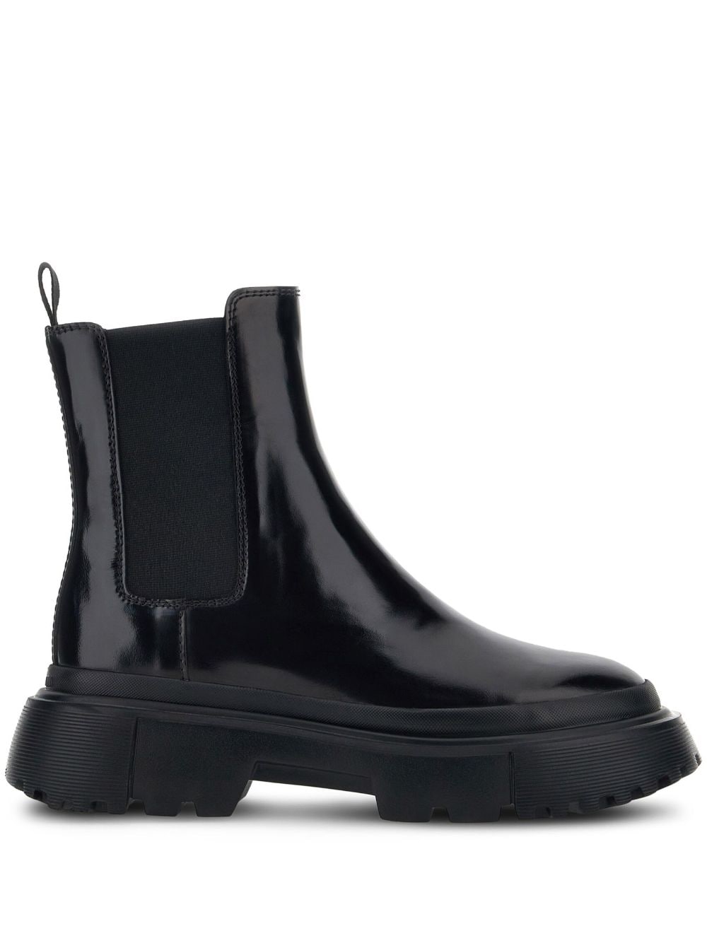 Hogan patent-leather Chelsea boots - Black von Hogan
