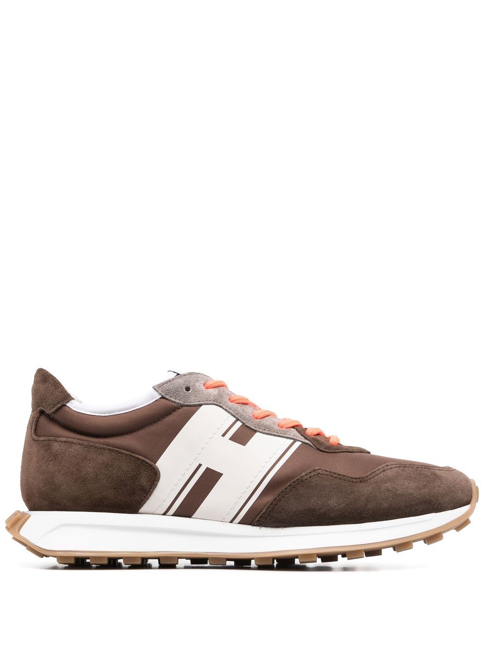 Hogan suede-panels sneakers - Brown von Hogan