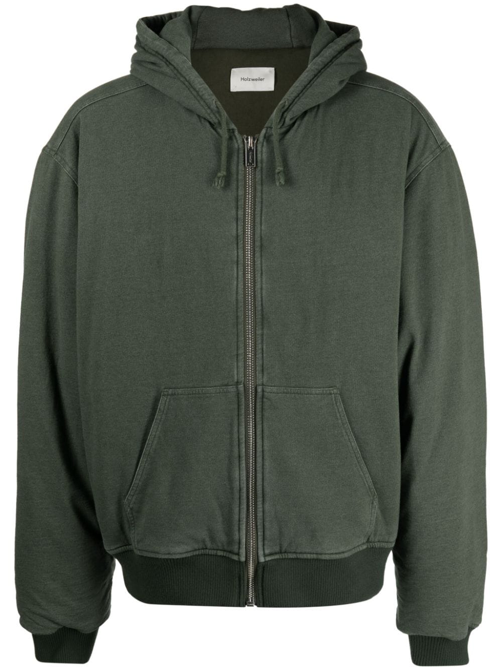 Holzweiler Loken padded zip-up hoodie - Green von Holzweiler