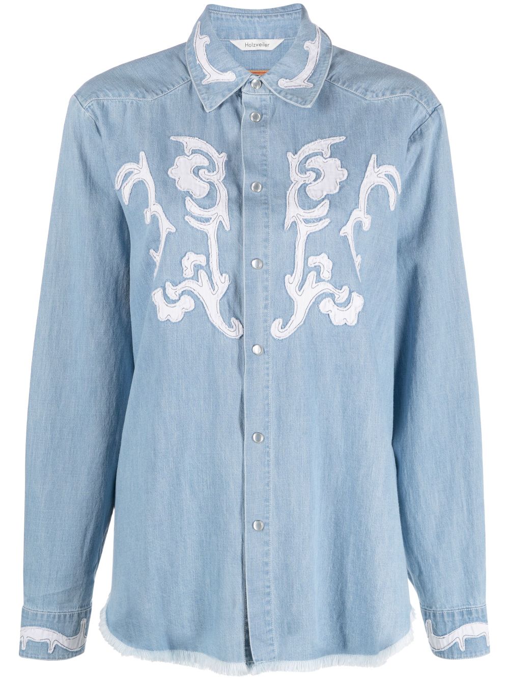 Holzweiler W. Hanger Western appliquéd denim shirt - Blue von Holzweiler