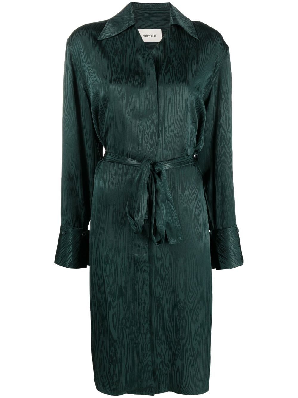 Holzweiler metallic-sheen shirt dress - Green von Holzweiler