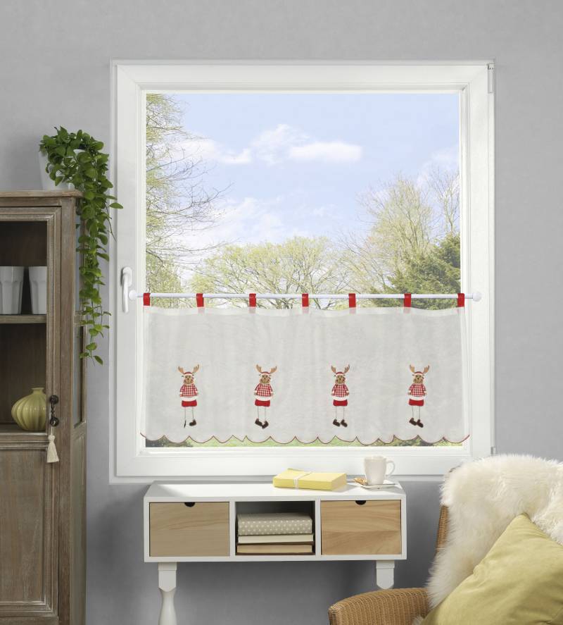 HOME WOHNIDEEN Scheibengardine »RUDOLF«, (1 St.), HxB: 45x120 von Home Wohnideen