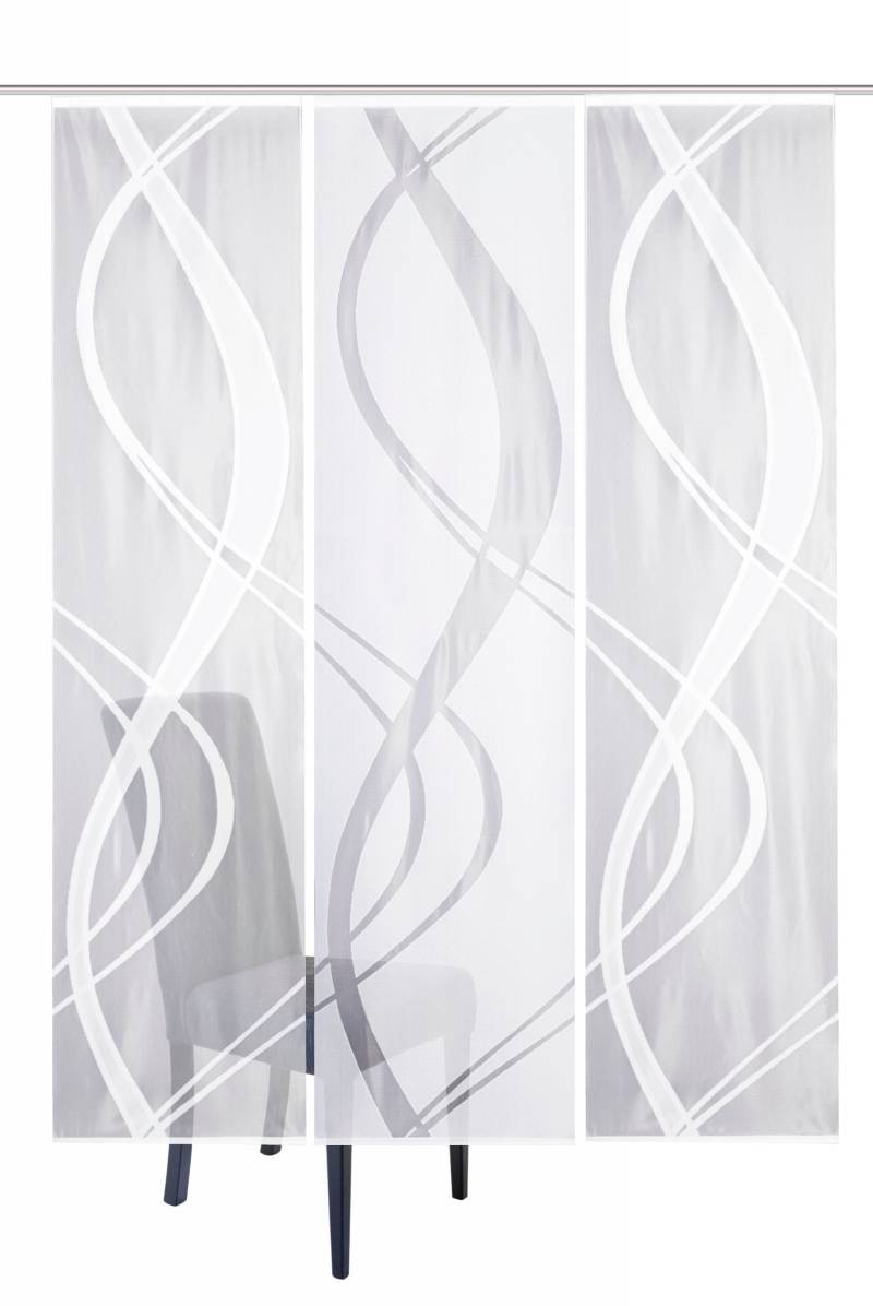 HOME WOHNIDEEN Schiebegardine »TIBASO«, (3 St.), halbtransparent von Home Wohnideen