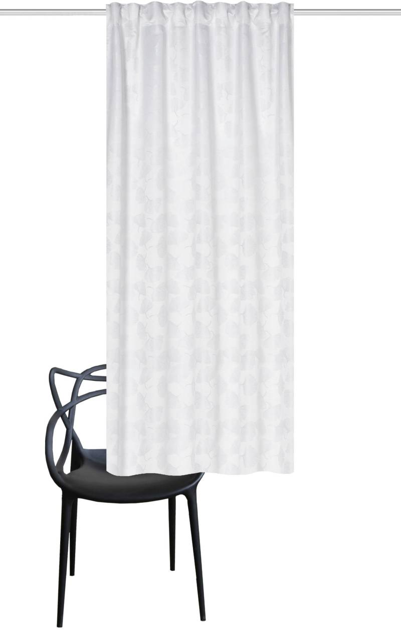 HOME WOHNIDEEN Vorhang »GINGKO«, (1 St.), Verdunkler, jacquardgemustertes Gingko-Blatt-Motiv, 100% verdunklend von Home Wohnideen