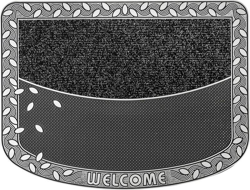 Home2Fashion Fussmatte »TC Clean Leaves«, rechteckig, 8 mm Höhe, Schmutzfangmatte, mit Spruch, robust, In- und Outdoor geeignet von Home2Fashion