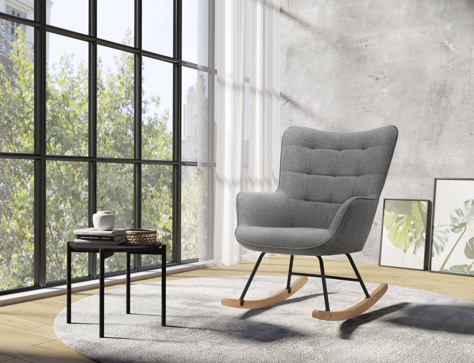 Homexperts Schaukelsessel »Rocky«, moderne Metallbeine mit Holzkufe, in Webstoff oder Cord erhältlich Homexperts Schaukelsessel »Rocky«, moderne Metallbeine mit Holzkufe, in Webstoff oder Cord erhältlich von Homexperts