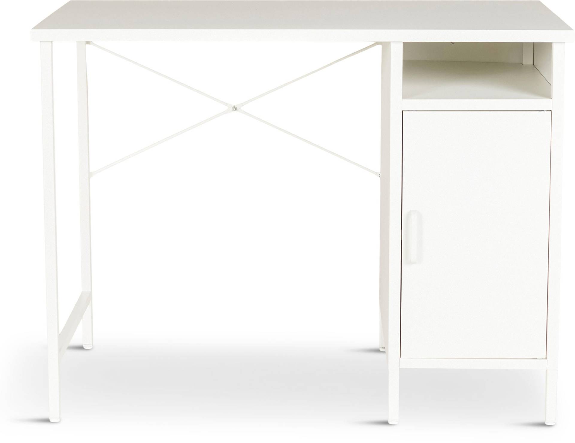 Homexperts Schreibtisch »Berlin«, aus Stahl, 1 Tür und 1 offenes Regalfach, B55 x H75 x T100 cm Homexperts Schreibtisch »Berlin«, aus Stahl, 1 Tür und 1 offenes Regalfach, B55 x H75 x T100 cm von Homexperts