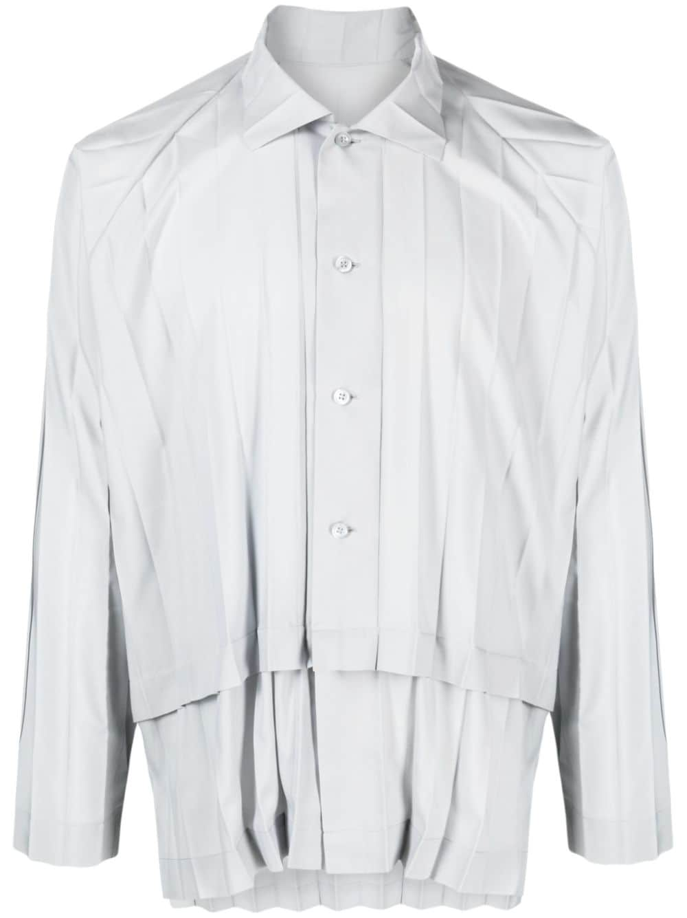 Homme Plissé Issey Miyake Edge pleated shirt - Blue von Homme Plissé Issey Miyake