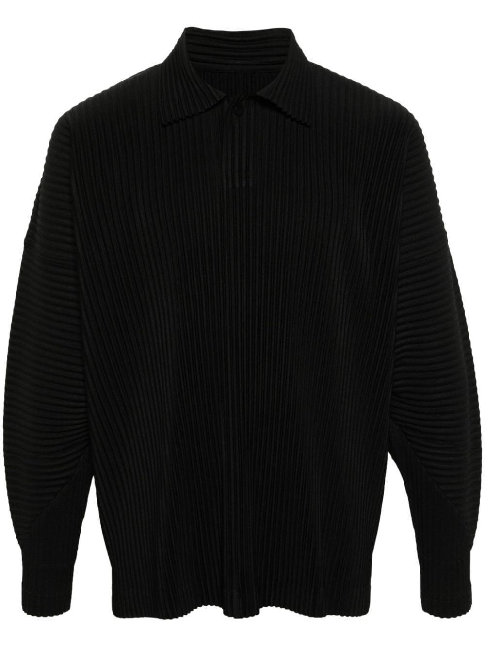 Homme Plissé Issey Miyake MC August pleated polo shirt - Black von Homme Plissé Issey Miyake