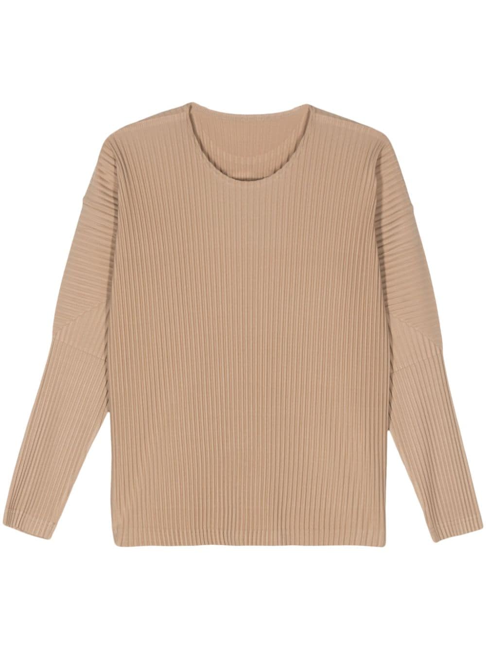 Homme Plissé Issey Miyake MC February pleated T-shirt - Neutrals von Homme Plissé Issey Miyake