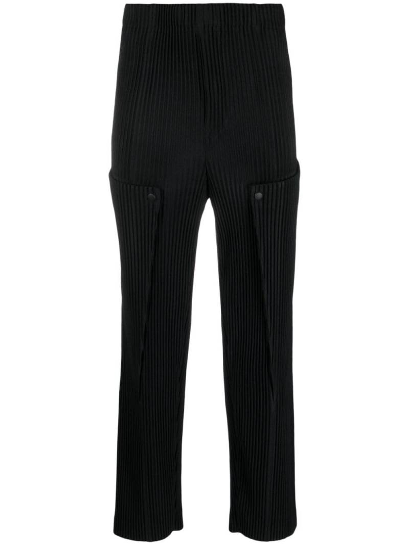 Homme Plissé Issey Miyake Unfold pleated straight-leg trousers - Black von Homme Plissé Issey Miyake