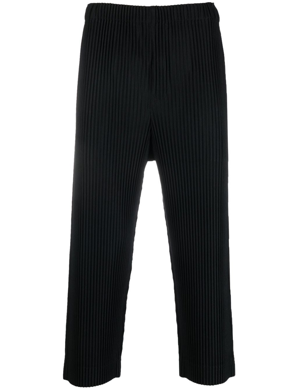 Homme Plissé Issey Miyake cropped pleated trousers - Black von Homme Plissé Issey Miyake