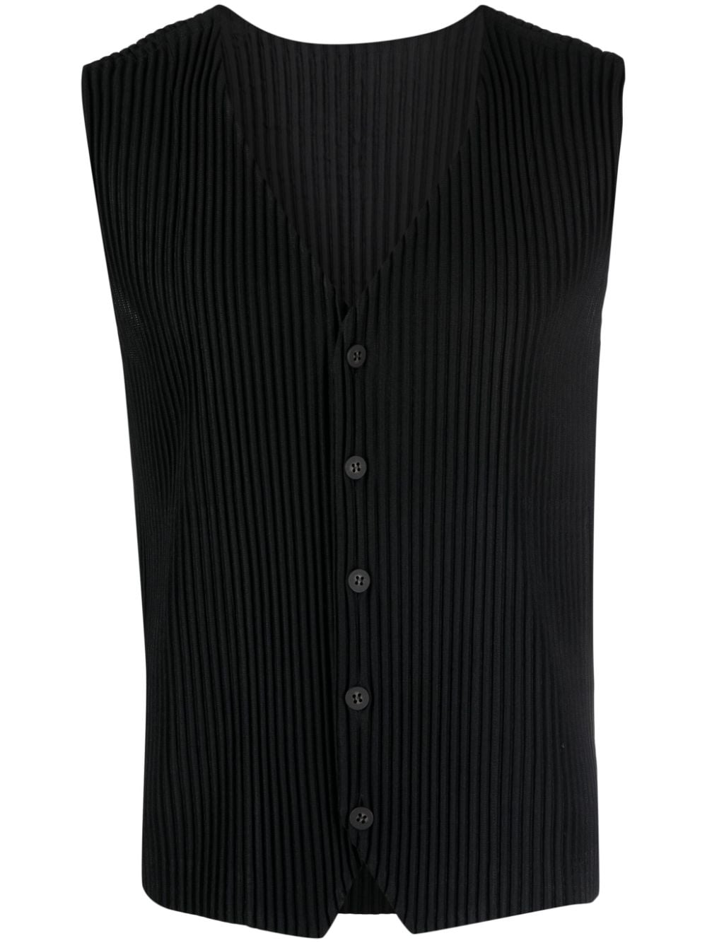 Homme Plissé Issey Miyake fully-pleated plissé vest - Black von Homme Plissé Issey Miyake