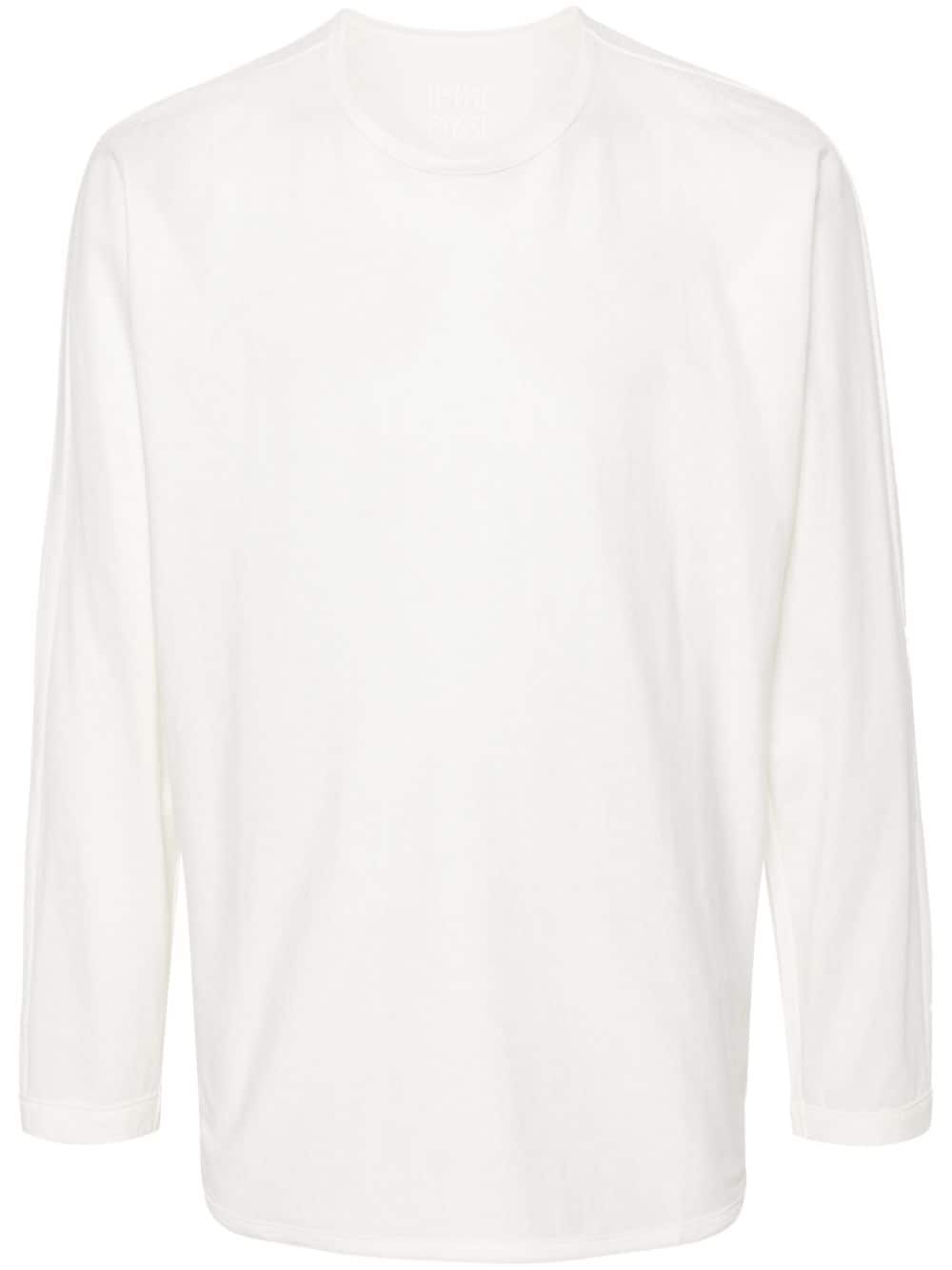 Homme Plissé Issey Miyake long-sleeve cotton T-shirt - White von Homme Plissé Issey Miyake