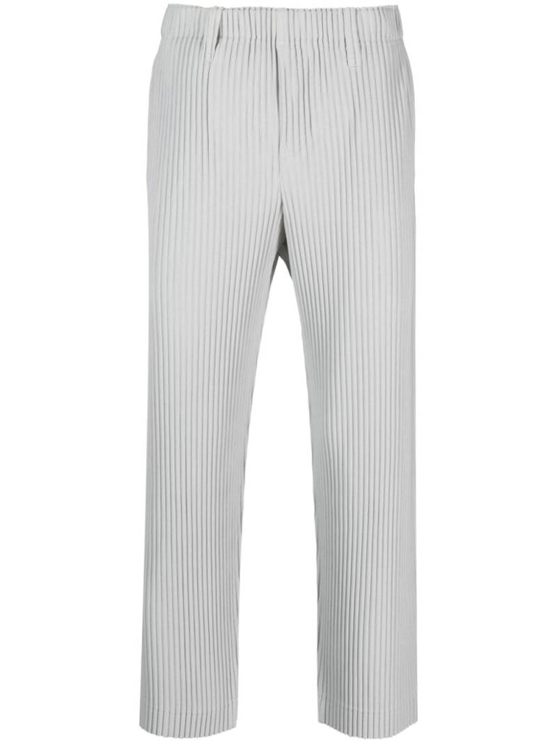 Homme Plissé Issey Miyake low-rise pleated cropped trousers - Grey von Homme Plissé Issey Miyake