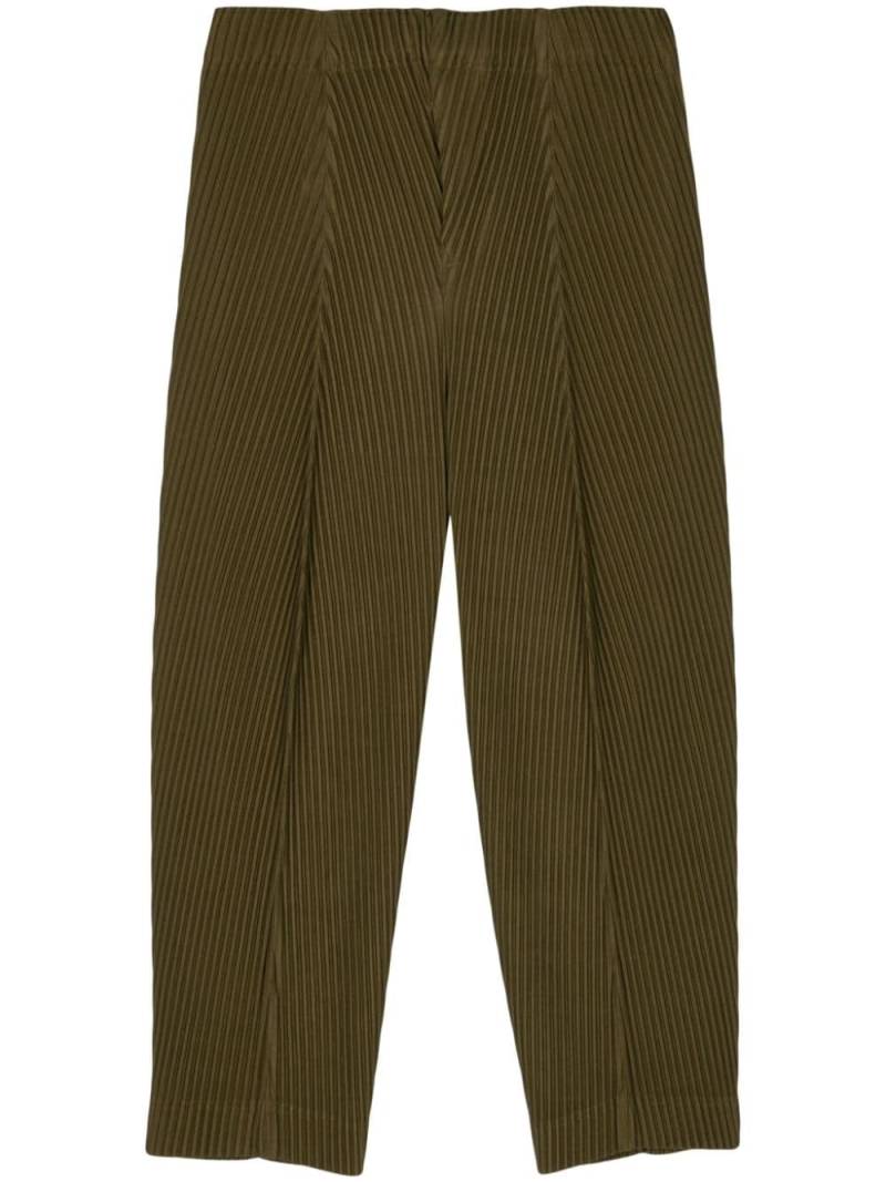 Homme Plissé Issey Miyake pleated cropped trousers - Green von Homme Plissé Issey Miyake