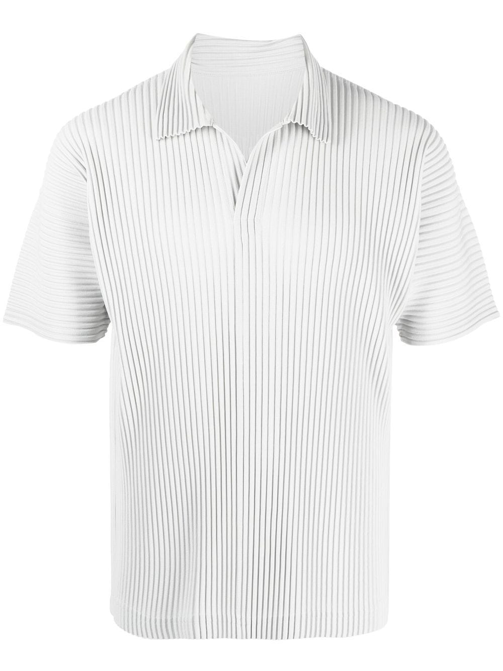 Homme Plissé Issey Miyake pleated polo shirt - Grey von Homme Plissé Issey Miyake