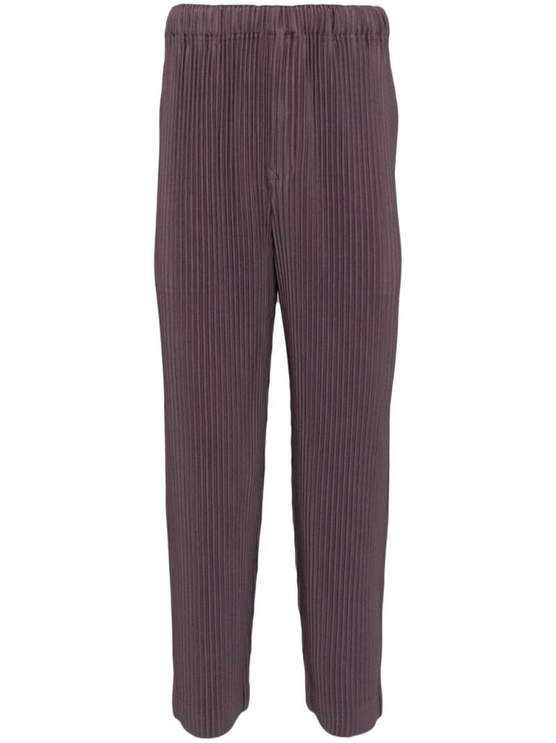 Homme Plissé Issey Miyake pleated straight-leg trousers - Purple von Homme Plissé Issey Miyake