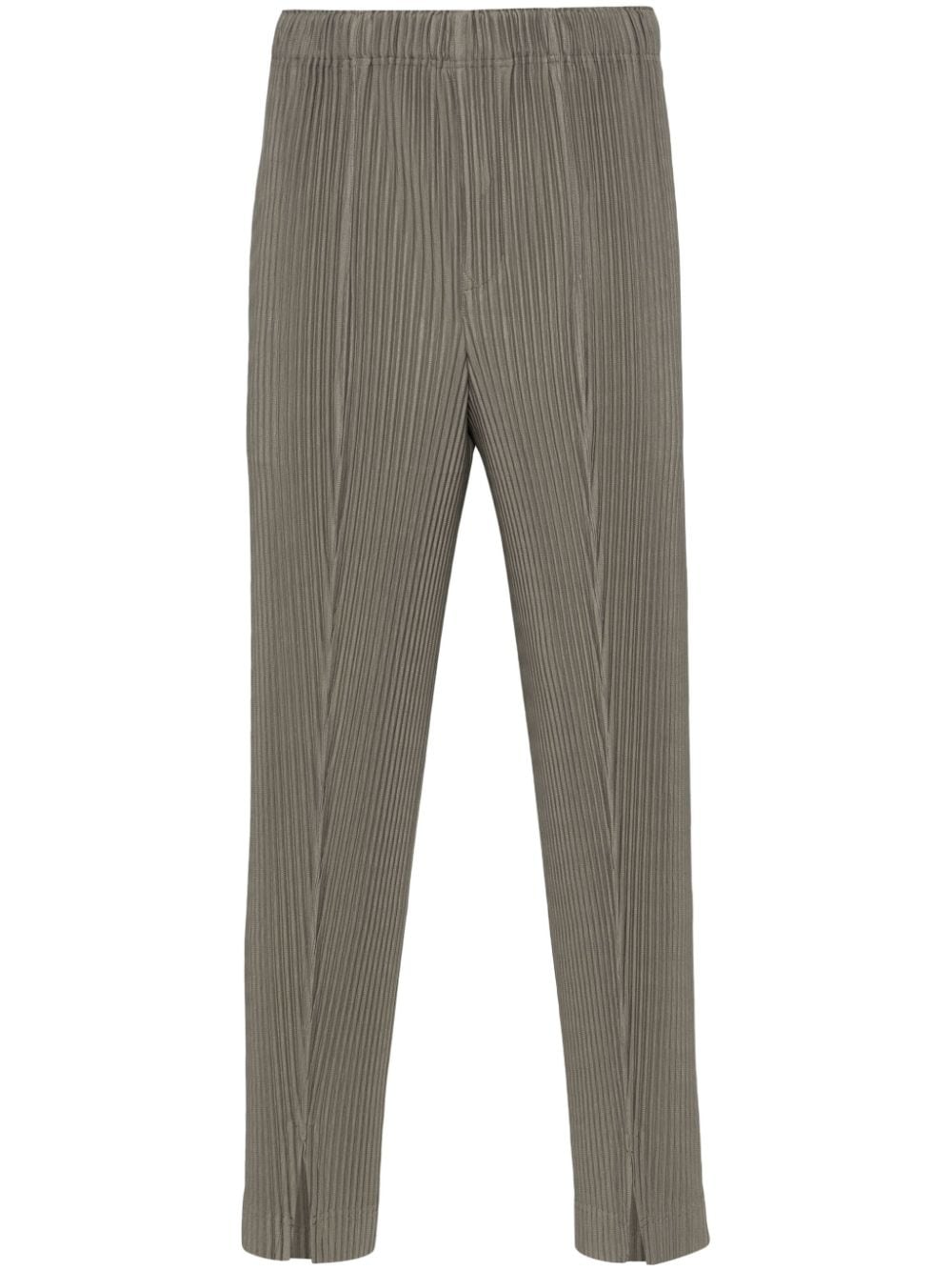 Homme Plissé Issey Miyake pleated tapered trousers - Green von Homme Plissé Issey Miyake
