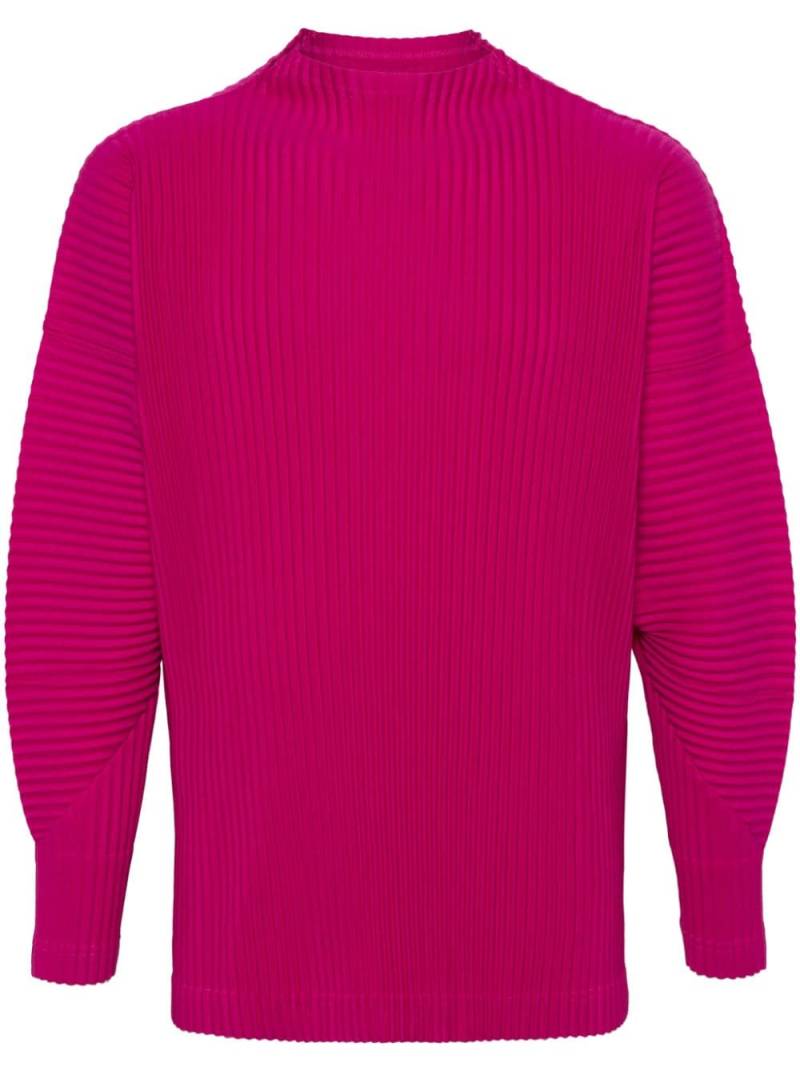 Homme Plissé Issey Miyake plissé-effect mock-neck jumper - Pink von Homme Plissé Issey Miyake