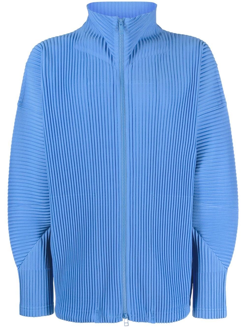 Homme Plissé Issey Miyake plissé zip-up jacket - Blue von Homme Plissé Issey Miyake