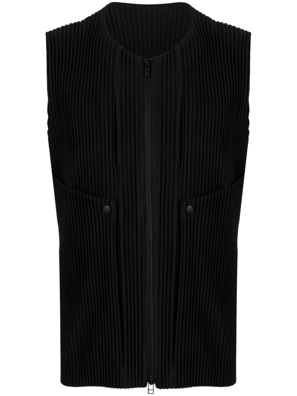 Homme Plissé Issey Miyake round-neck ribbed vest - Black von Homme Plissé Issey Miyake