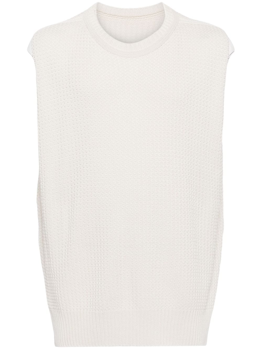 Homme Plissé Issey Miyake sleeveless cotton jumper - White von Homme Plissé Issey Miyake