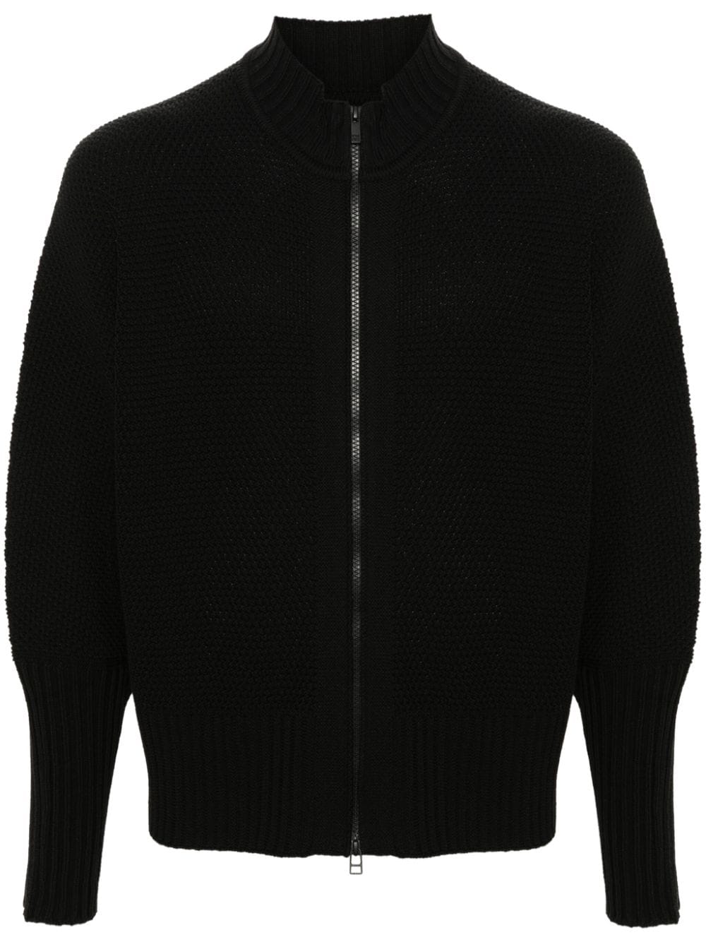 Homme Plissé Issey Miyake zip-up long-sleeve cardigan - Black von Homme Plissé Issey Miyake