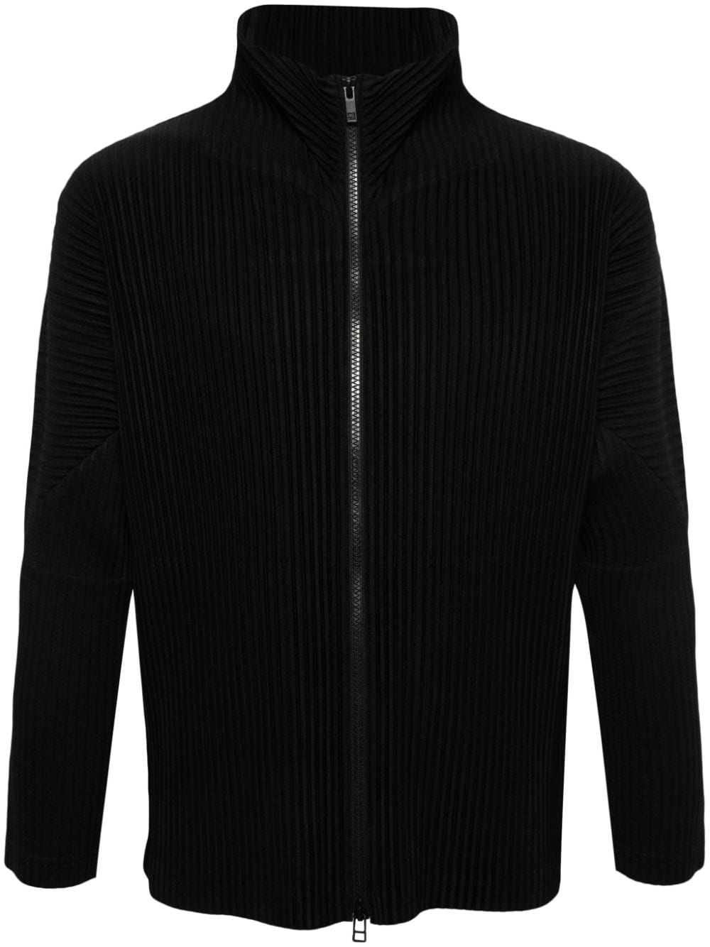 Issey Miyake Men zip-up plissé jacket - Black von Issey Miyake Men