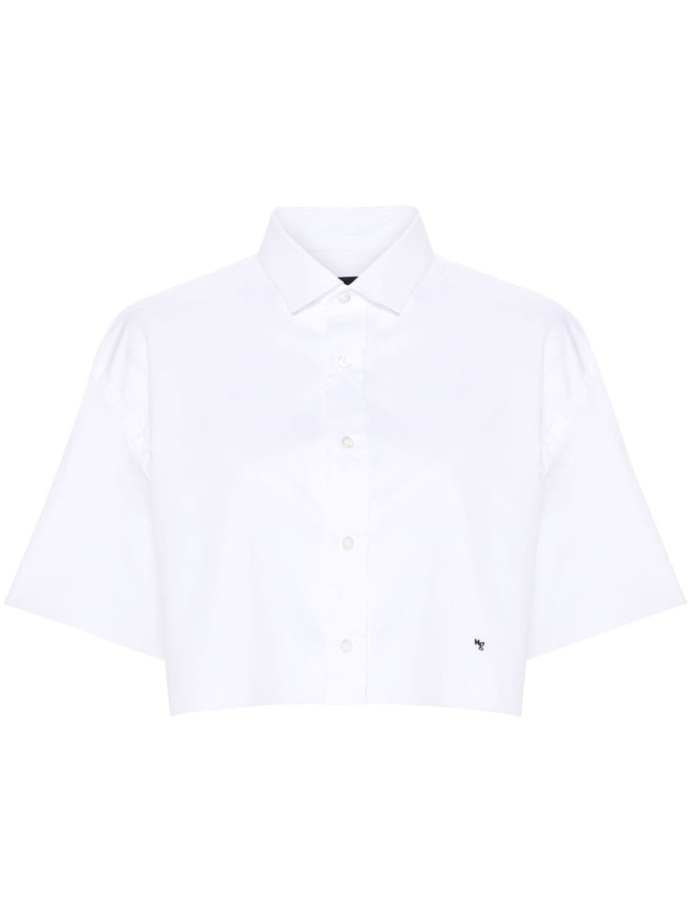 HommeGirls raw-cut cotton shirt - White von HommeGirls