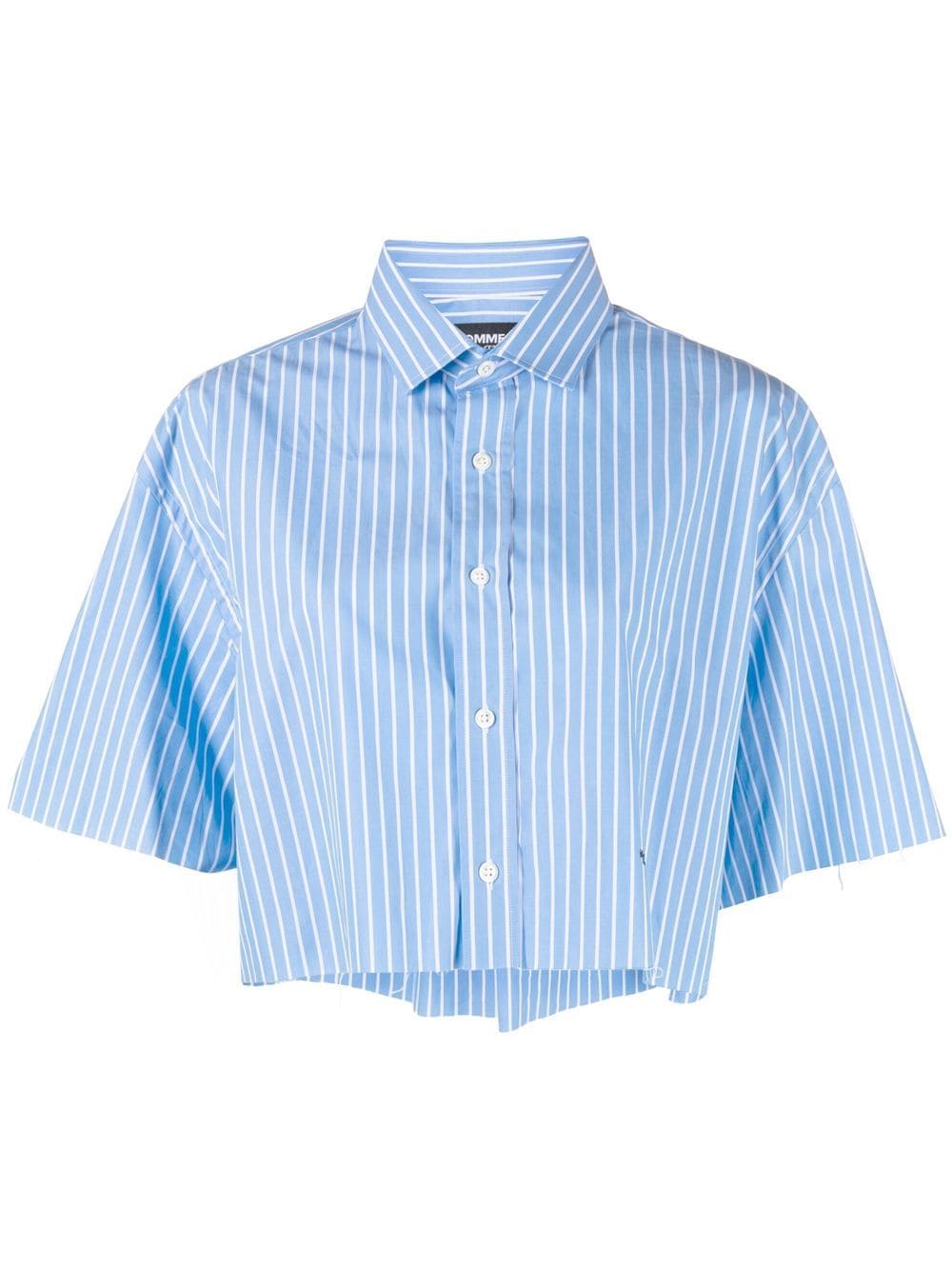 HommeGirls striped cropped shirt - Blue von HommeGirls