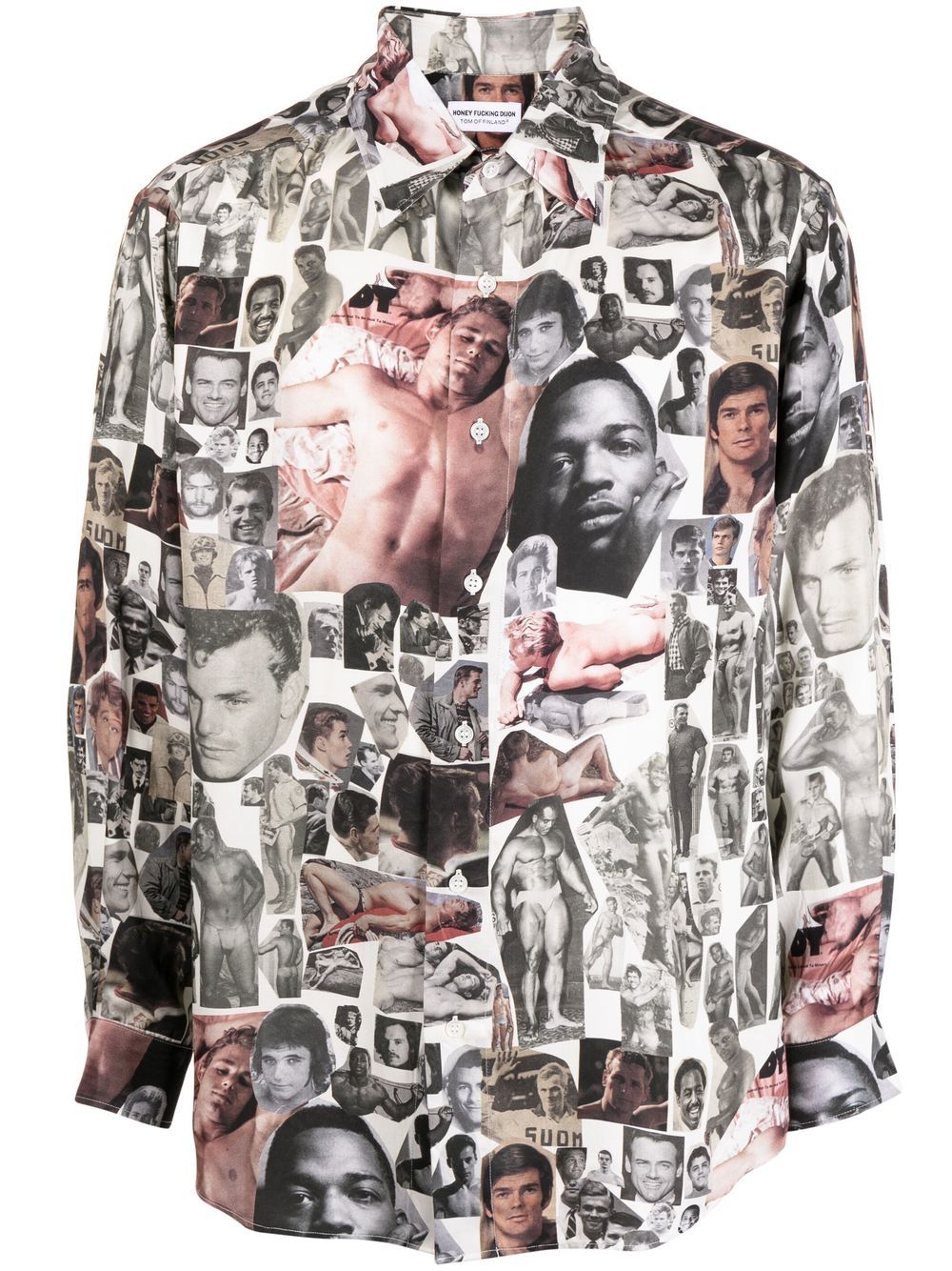 Honey Fucking Dijon graphic collage-print shirt - Multicolour von Honey Fucking Dijon