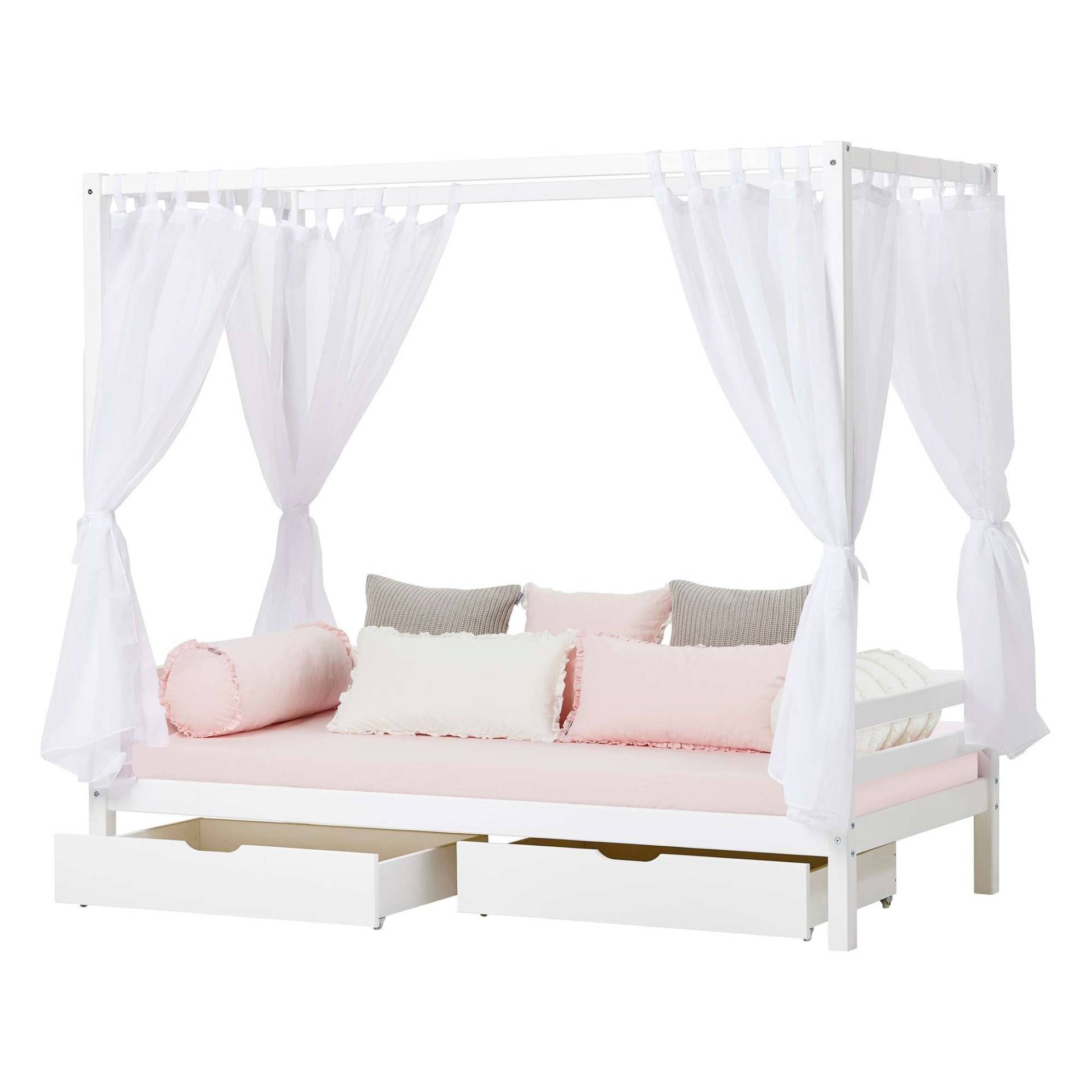 Hoppekids Himmelbett »ECO Dream Kinder/ Prinzessinnenbett 90x200cm, H= 182 cm, Kiefer massiv«, wahlweise mit Gästebett oder Schubkästen Hoppekids Himmelbett »ECO Dream Kinder/ Prinzessinnenbett 90x200cm, H= 182 cm, Kiefer massiv«, wahlweise mit Gästebett oder Schubkästen von Hoppekids