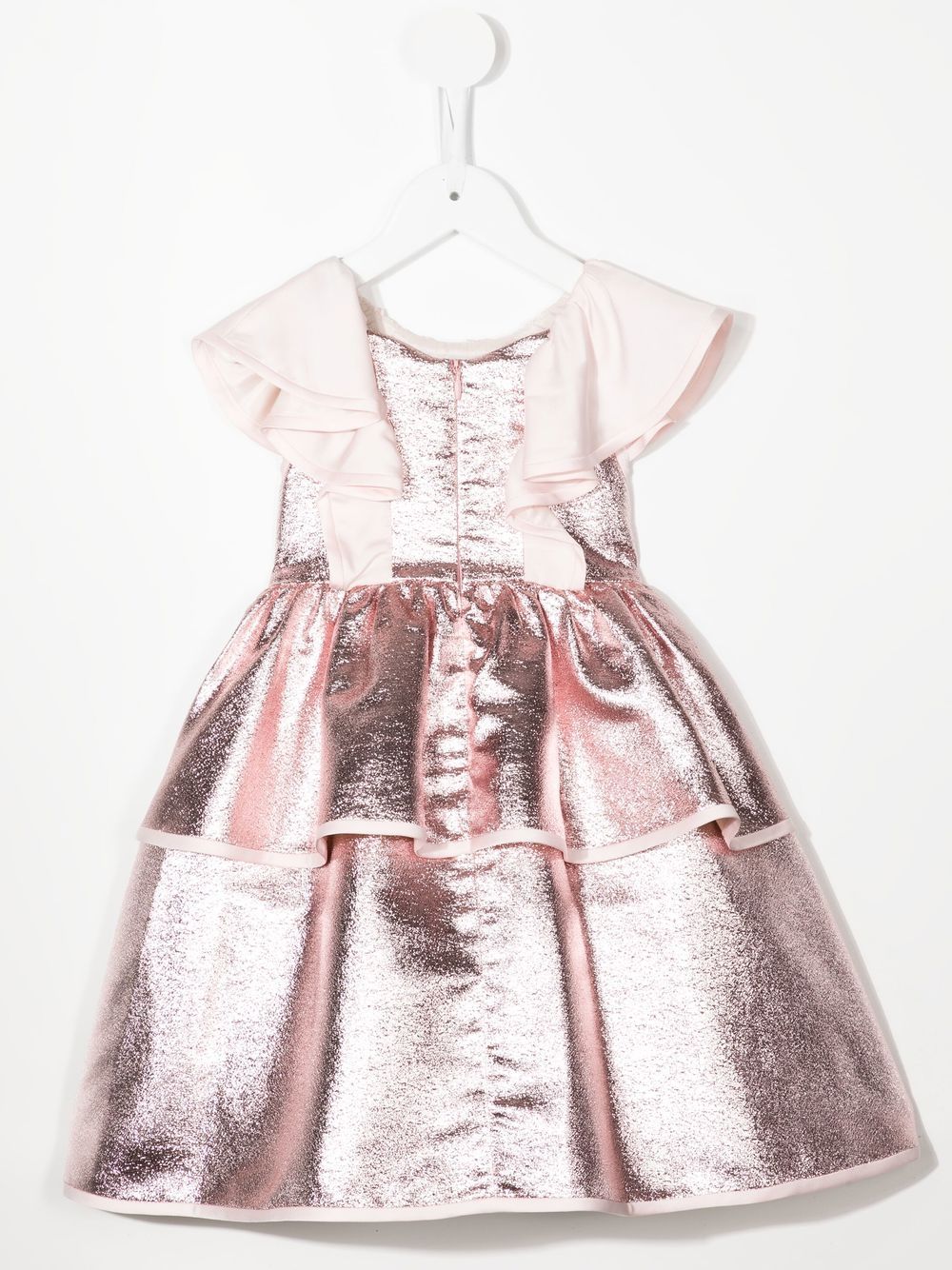 Hucklebones London metallic-finish tiered-skirt dress - Pink von Hucklebones London