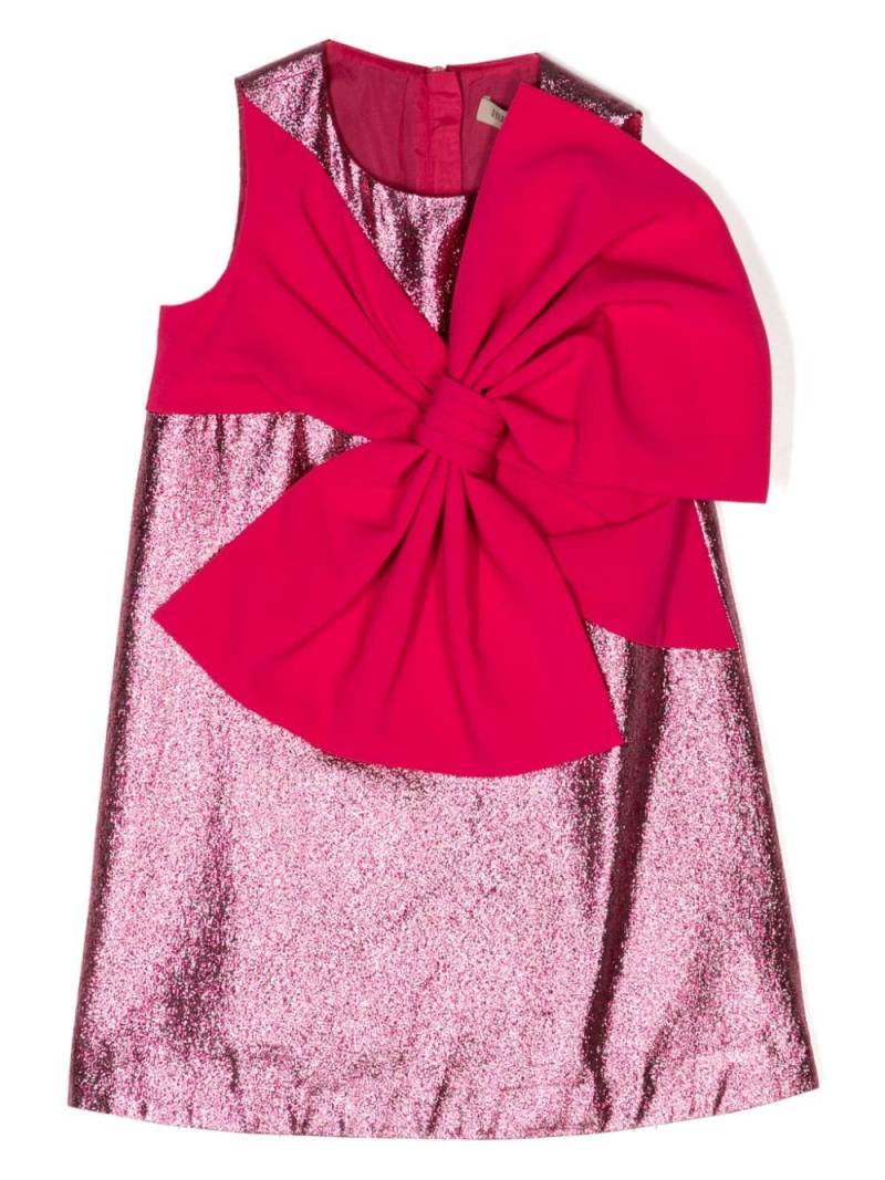 Hucklebones London oversize bow-detail metallic dress - Pink von Hucklebones London