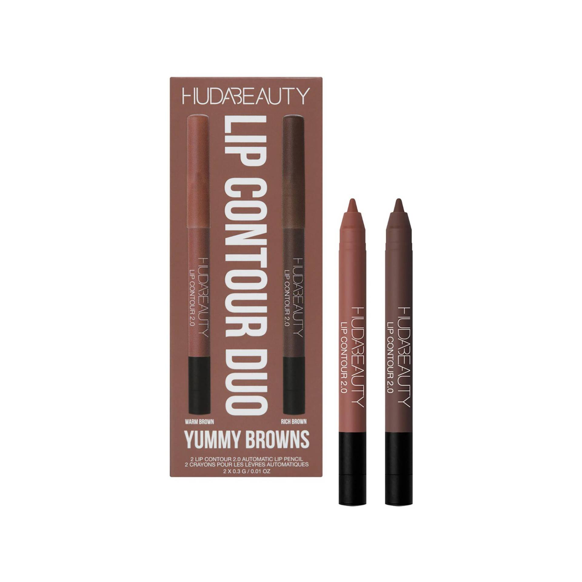 Lip Contour Mini Duo - Yummy Browns - Lippenkonturenstifte Damen YUMMY BROWNS 2 x 0,3 g von Huda Beauty