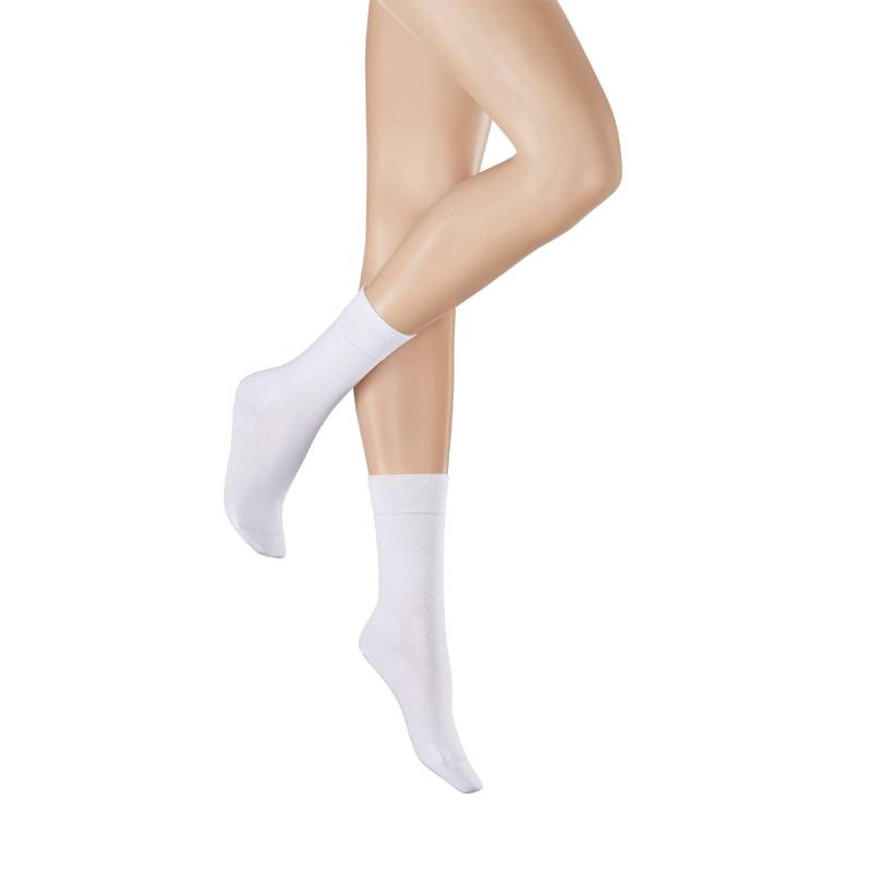 Knöchellange Socken Damen Weiss 39-42 von Hudson