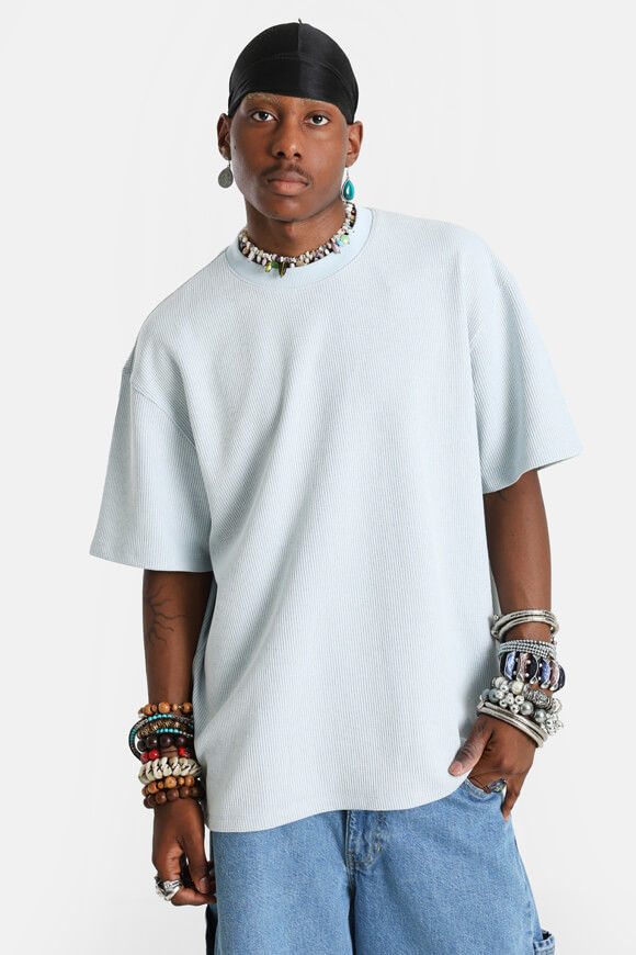 Hugo Blue Strukturiertes T-Shirt | Open Blue | Herren  | M von Hugo Blue