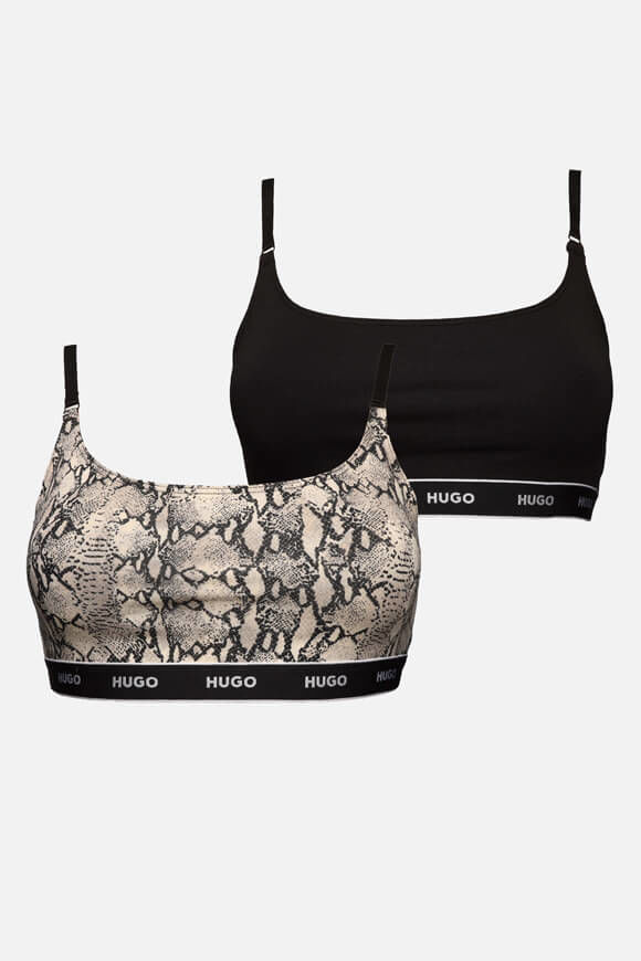 Hugo Red Doppelpack Bralettes | Beige + Black | Damen | M Hugo Red Doppelpack Bralettes | Beige + Black | Damen | M von Hugo Red