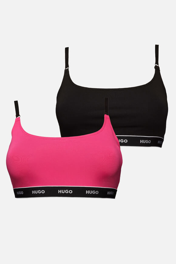 Hugo Red Doppelpack Bralettes | Black + Pink | Damen | M Hugo Red Doppelpack Bralettes | Black + Pink | Damen | M von Hugo Red