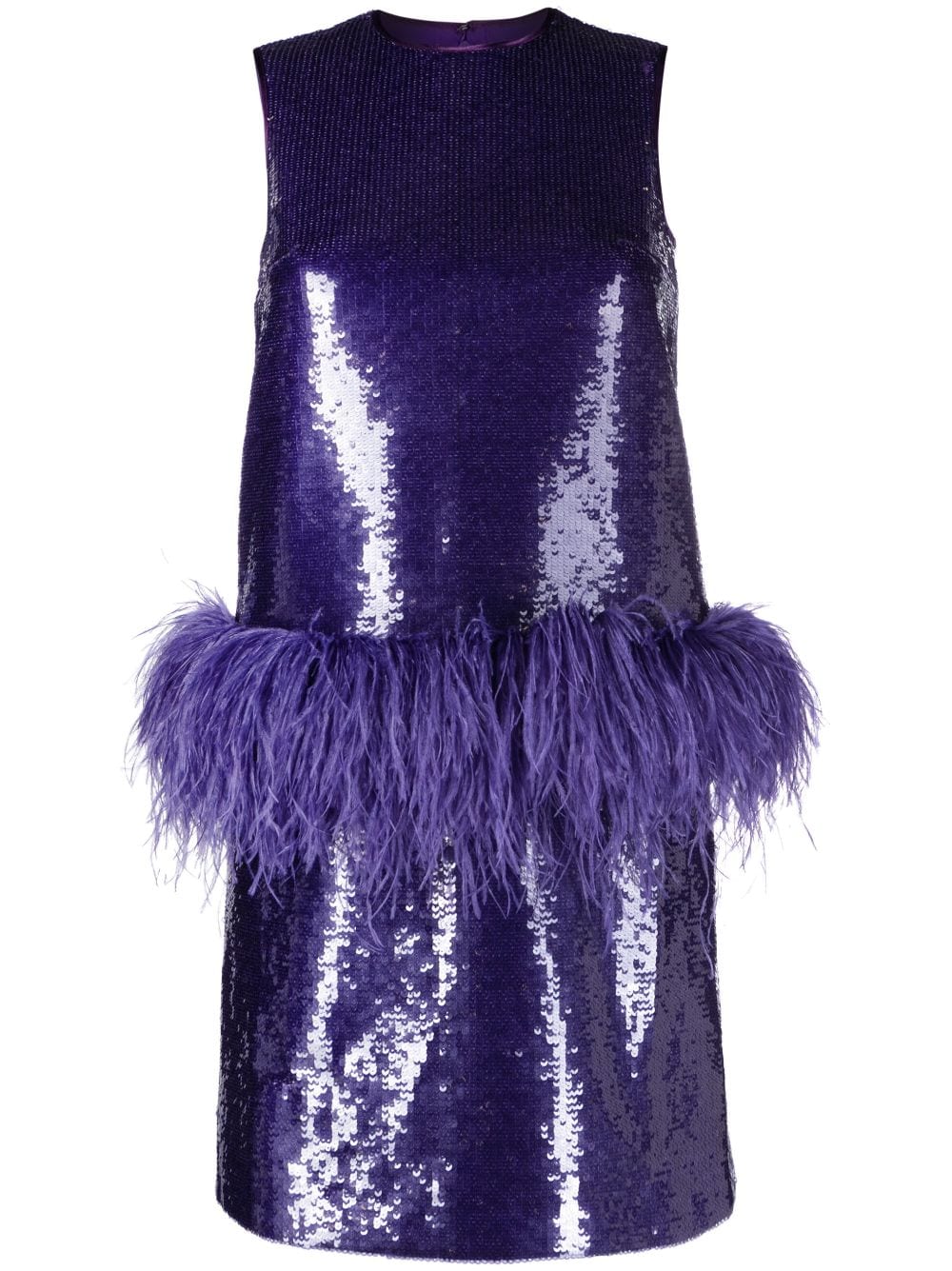 Huishan Zhang Aura feather-embellished minidress - Purple von Huishan Zhang