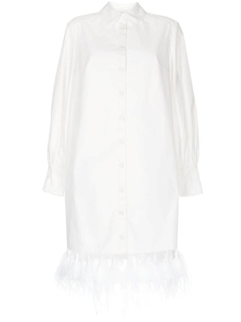 Huishan Zhang Ibiza long-sleeved shirtdress - White von Huishan Zhang