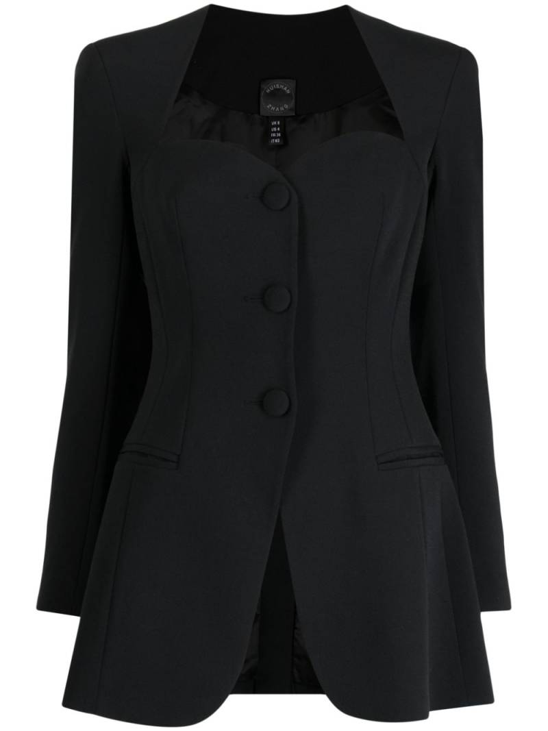 Huishan Zhang Kim sweetheart-neck blazer - Black von Huishan Zhang