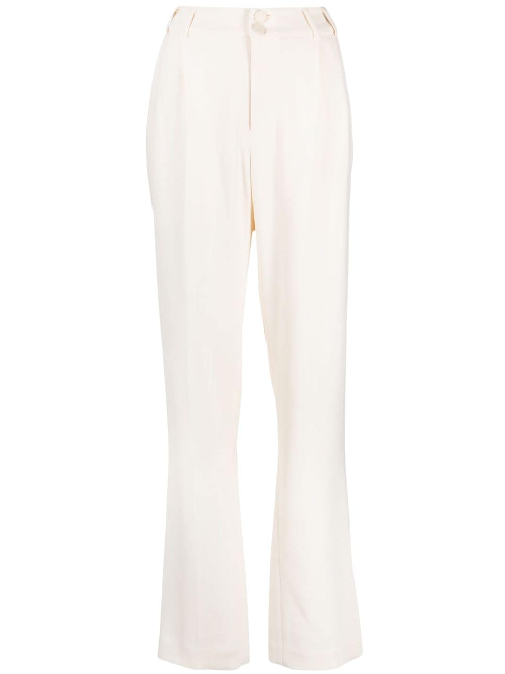 Huishan Zhang Miles straight-leg crepe trousers - Neutrals von Huishan Zhang