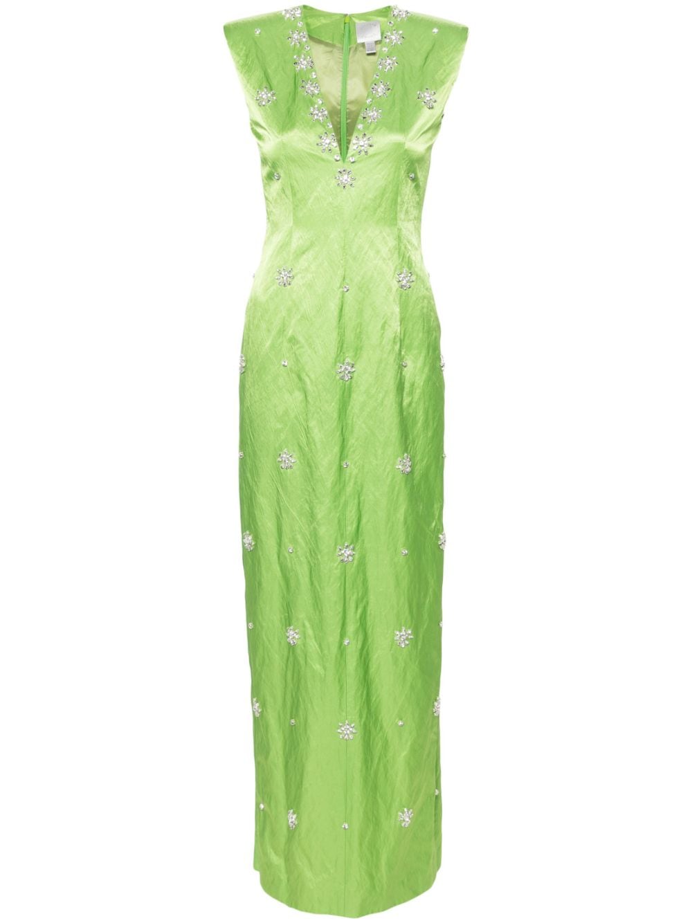 Huishan Zhang Shirrin crystal-embellished gown - Green von Huishan Zhang