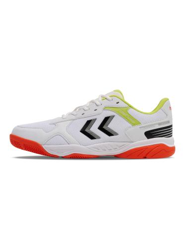 Hummel Court Control Ii - bright white/tangerine tango (Grösse: 39,5) von Hummel
