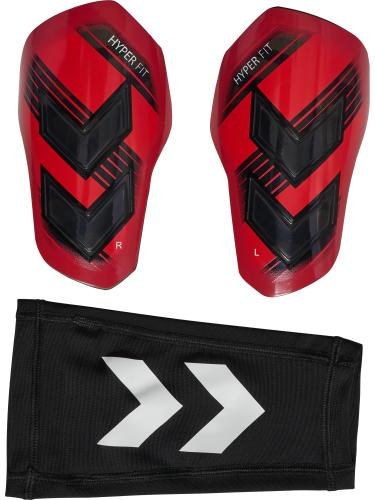 Hummel Hml Shin Guards Hyper Fit - poppy red/transparent (Grösse: L) von Hummel