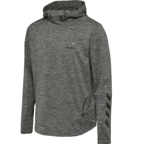 Hummel Hmlaston Hoodie - dark grey melange (Grösse: L) von Hummel