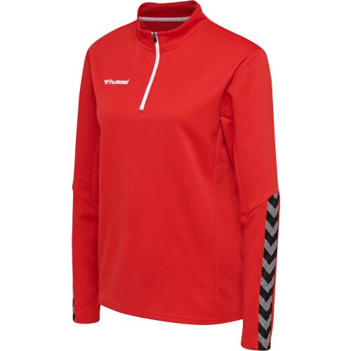 Hummel Hmlauthentic Half Zip Sweatshirt Woman - true red (Grösse: 2XL) von Hummel